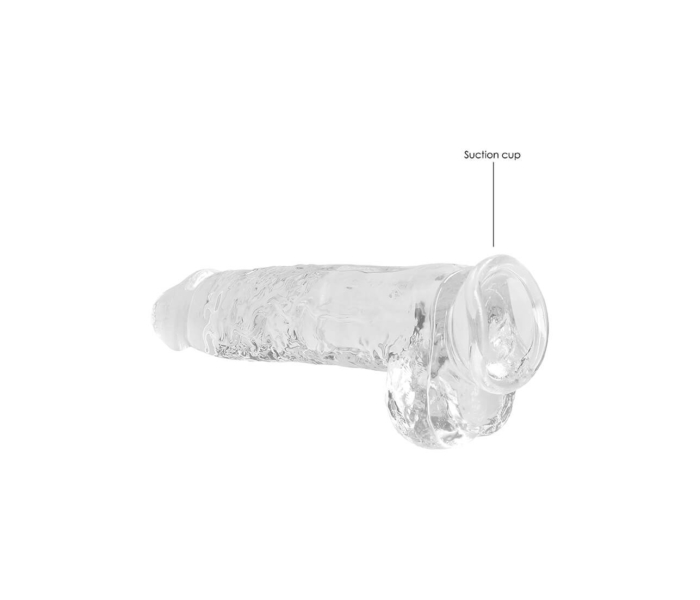 REALROCK - áttetsző élethű dildó - víztiszta (22cm) - 5