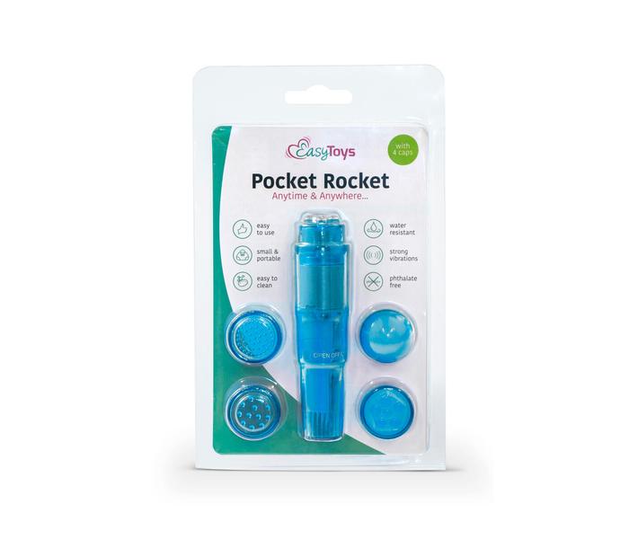 Easytoys Pocket Rocket - vibrátoros szett - kék (5 részes) - 5