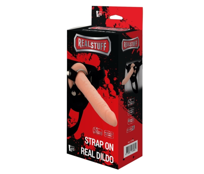 RealStuff Strap-On - keskeny, felcsatolható dildó (natúr)