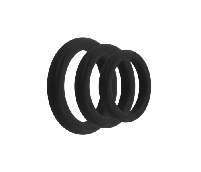 Easytoys Explore Ring - péniszgyűrű szett - 3 részes (fekete) - 3