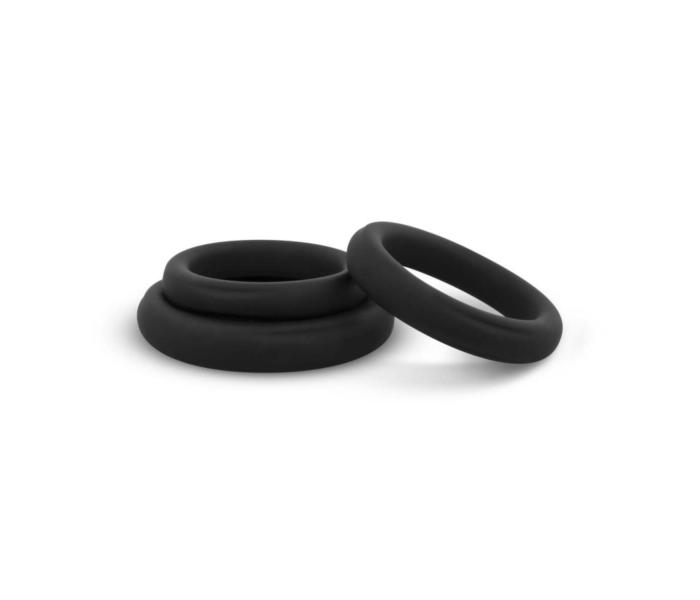 Easytoys Explore Ring - péniszgyűrű szett - 3 részes (fekete) - 4