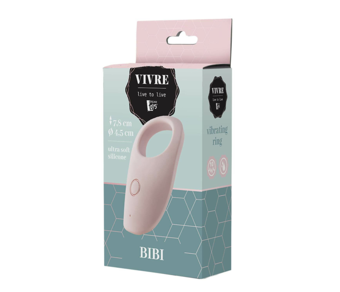 Vivre Bibi - akkus, vibrációs péniszgyűrű (pink) - 9