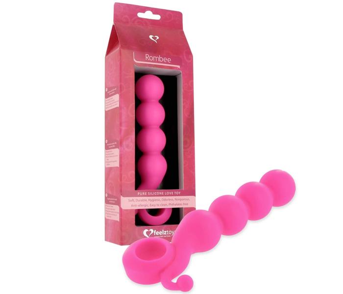 FEELZTOYS Rombee - 4 golyós anál bot dildó (pink)