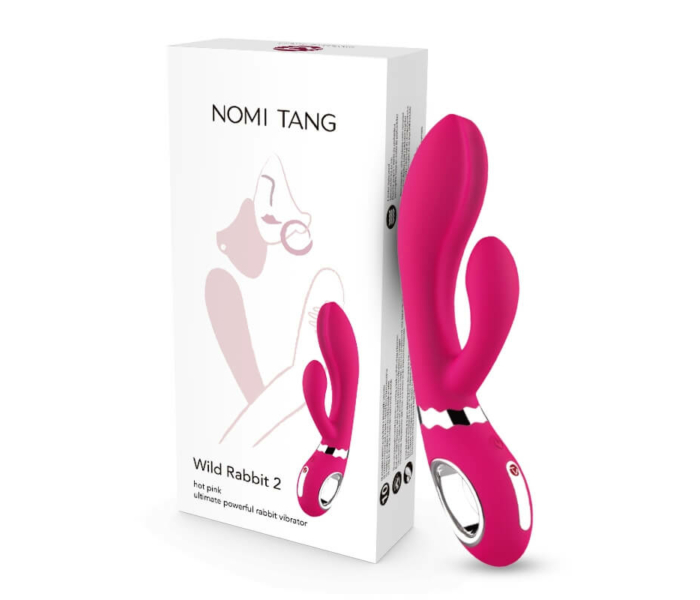 Nomi Tang Wild Rabbit 2 - akkus, csiklókaros G-pont vibrátor (pink) - 6