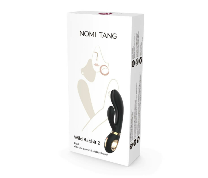 Nomi Tang Wild Rabbit 2 - akkus, csiklókaros G-pont vibrátor (fekete) - 5