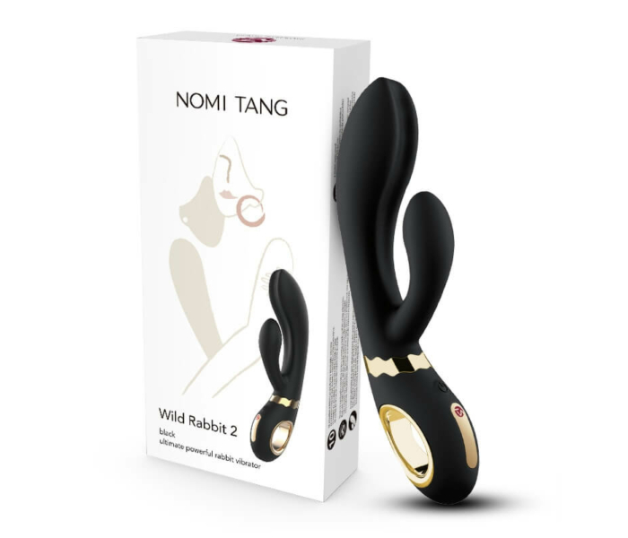 Nomi Tang Wild Rabbit 2 - akkus, csiklókaros G-pont vibrátor (fekete) - 6