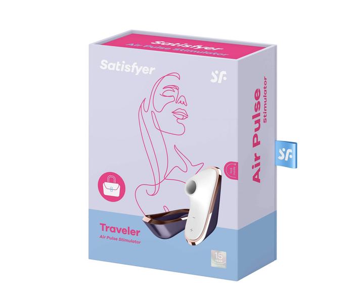 Satisfyer Traveler - utazó akkus csiklóizgató (fekete-fehér) - 10