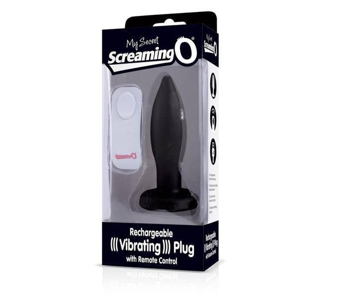 Screaming Plug - akkus, rádiós anál vibrátor (fekete) - 2