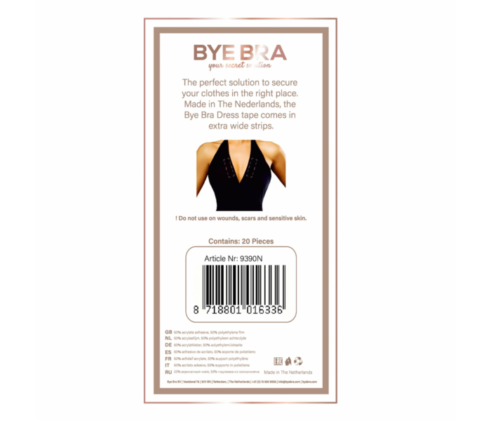 Bye Bra - kétoldalas ruharögzítő szalag (20 db) - 3