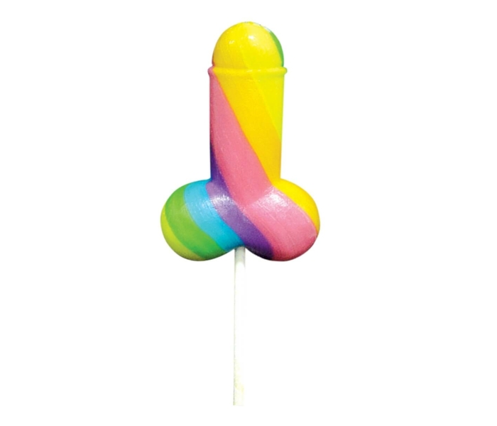 Rainbow Cock Pop - színes péniszes nyalóka (85g) - gyümölcsös - 2