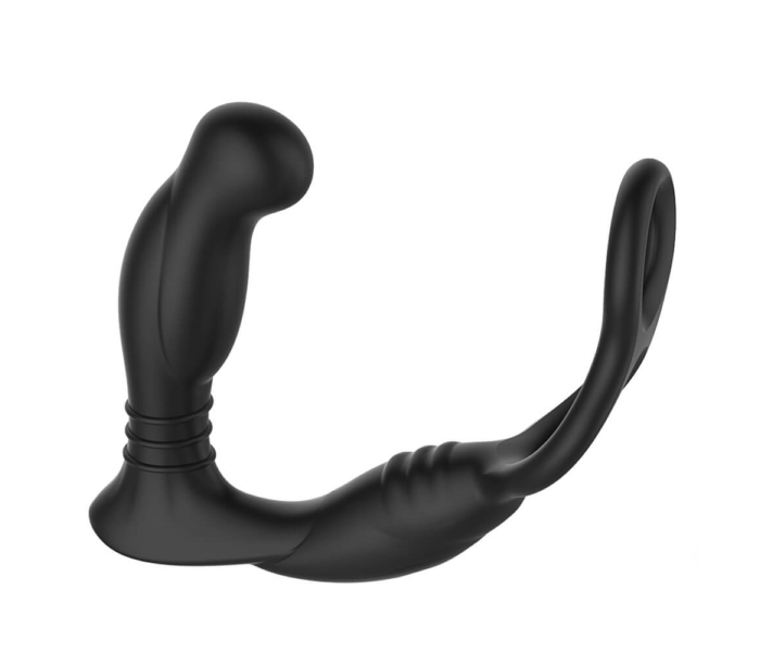 Nexus Simul8 - akkus vibrációs péniszgyűrű anál dildóval (fekete) 