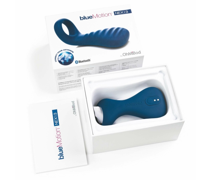 OHMIBOD Bluemotion Nex 3 - okos, akkus vibrációs péniszgyűrű (kék) - 6