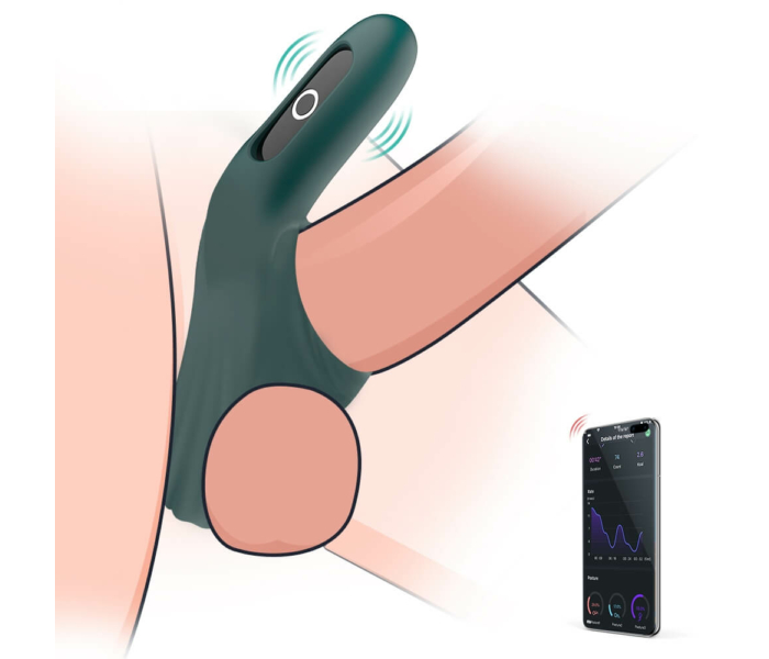 Magic Motion Rise - okos, akkus vibrációs péniszgyűrű (zöld) - 8