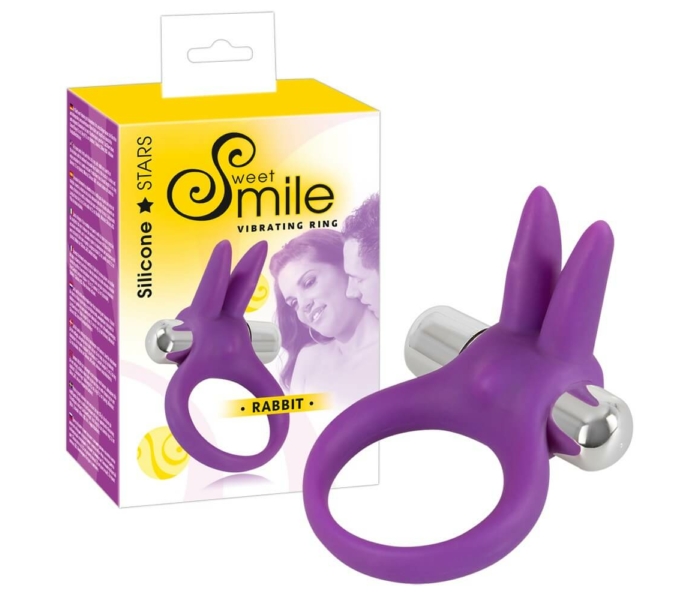 SMILE Rabbit - vibrációs péniszgyűrű (lila)