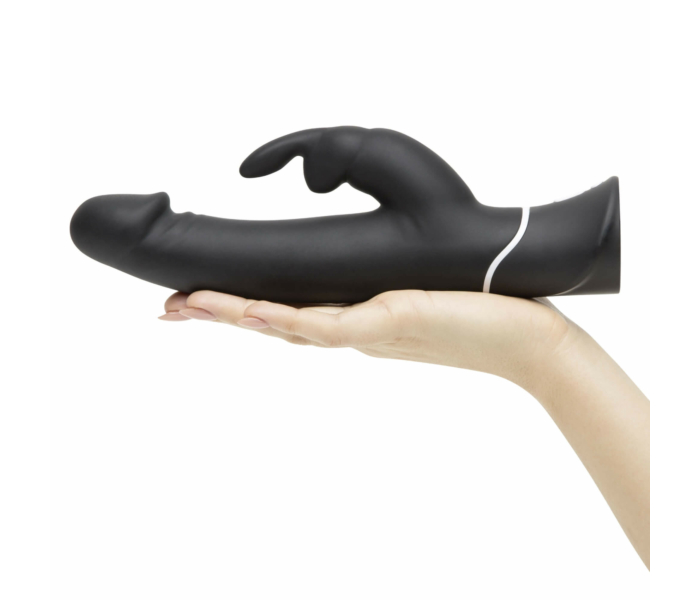 Happyrabbit Realistic - vízálló, akkus csiklókaros vibrátor (fekete)
