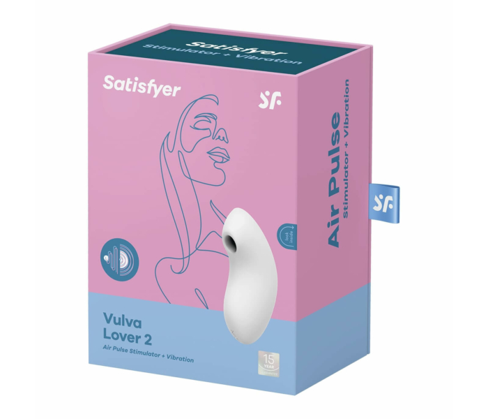 Satisfyer Vulva Lover 2 - akkus léghullámos csiklóvibrátor (fehér)