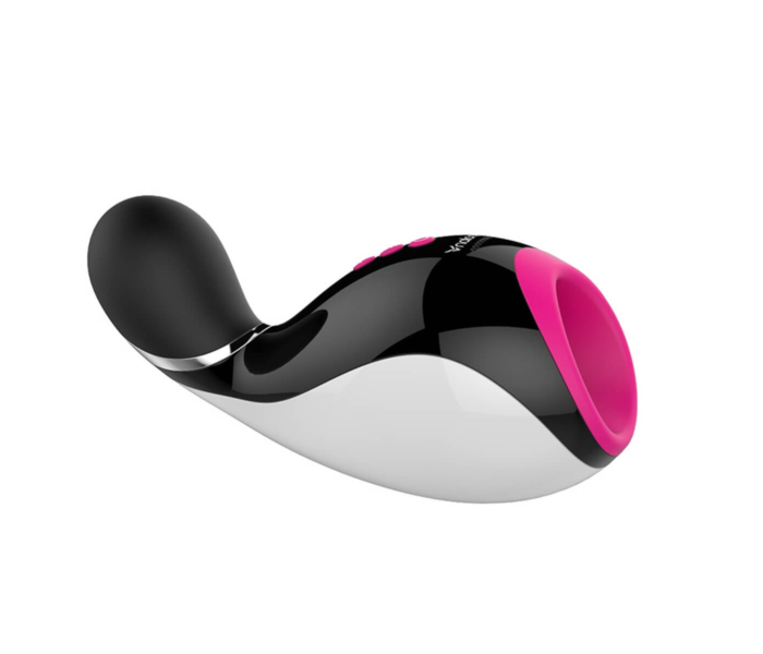 Nalone Oxxy - okos vibráló kényeztető ajkak (fekete-pink-fehér)